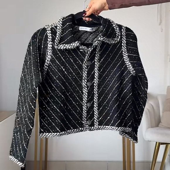 NWT ZARA COMBINATION KNOT TOP AND CONTRASTING BALLOON KNIT MINI SKIRT SIZE M - Picture 10 of 11